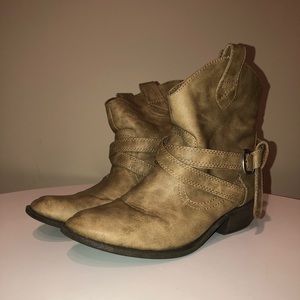 Tan ankle boots